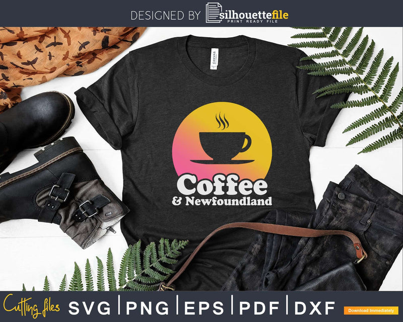 Coffee and Newfoundlands Newfoundland Png Svg T-shirt