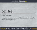 Coffee definition svg printable file