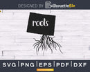 Colorado CO Roots Home Native Map SVG PNG silhouette cut