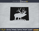 Colorado Deer hunting map silhouette cut digital svg file
