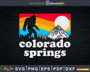 Colorado Springs Retro Bigfoot Mountains Svg Designs Cricut