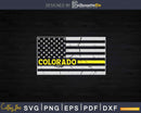 Colorado Tow Truck Driver Thin Yellow Line Svg Dxf Png