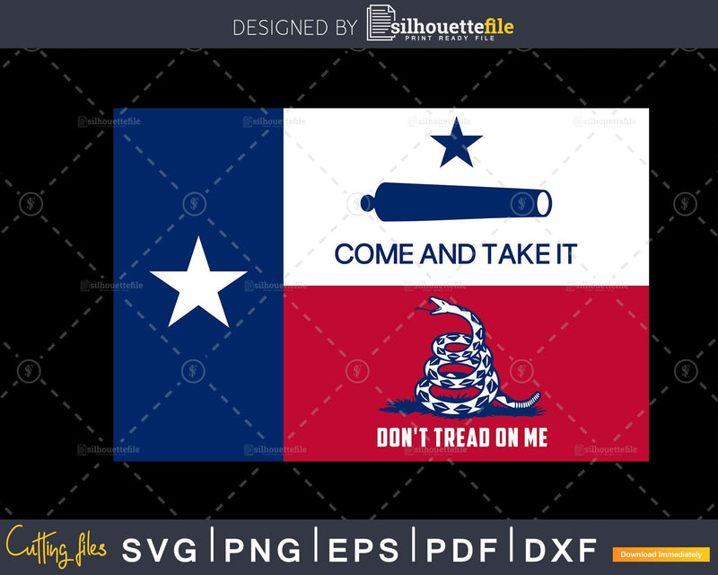 Come and take it don’t tread on me svg cut files for cricut