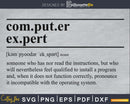 Computer Expert definition svg Printable file