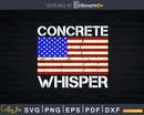 Concrete Finisher Worker Cement Construction Patriotic Flag