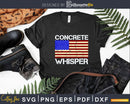 Concrete Finisher Worker Cement Construction Patriotic Flag