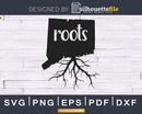 Connecticut CT Roots Home Native Map SVG PNG cricut cut