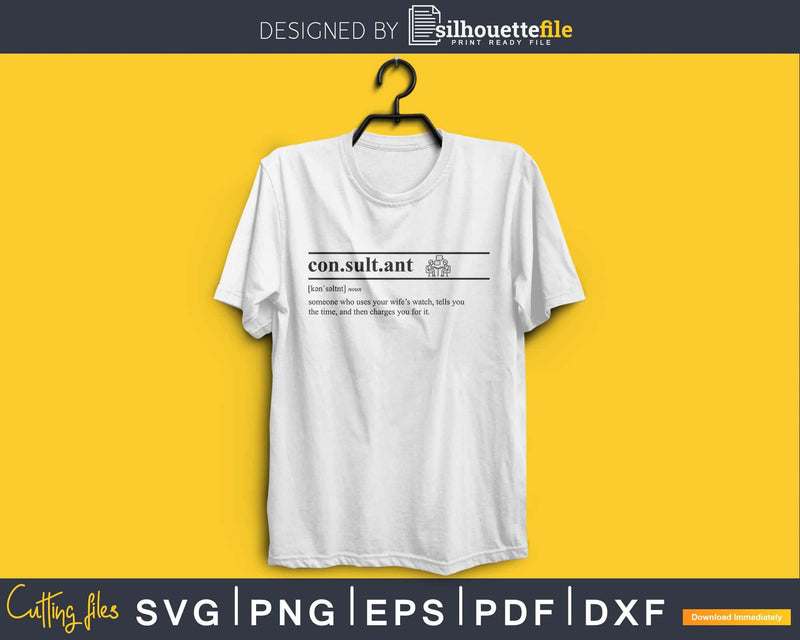 Consultant definition svg printable file