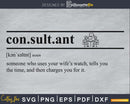 Consultant definition svg printable file