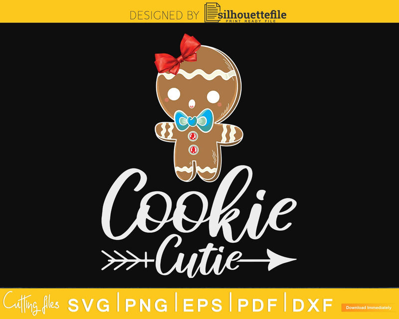 Cookie cutie svg christmas files cricut craft cut png for