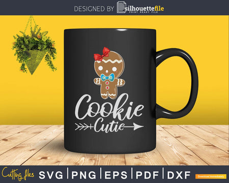 Cookie cutie svg christmas files cricut craft cut png for
