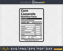 Corn Casserole Nutrition Facts Funny Thanksgiving Christmas