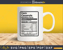 Corn Casserole Nutrition Facts Funny Thanksgiving Christmas