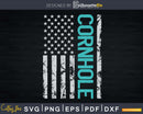 Cornhole American USA Flag Shirt Design Svg Dxf Png Cricut