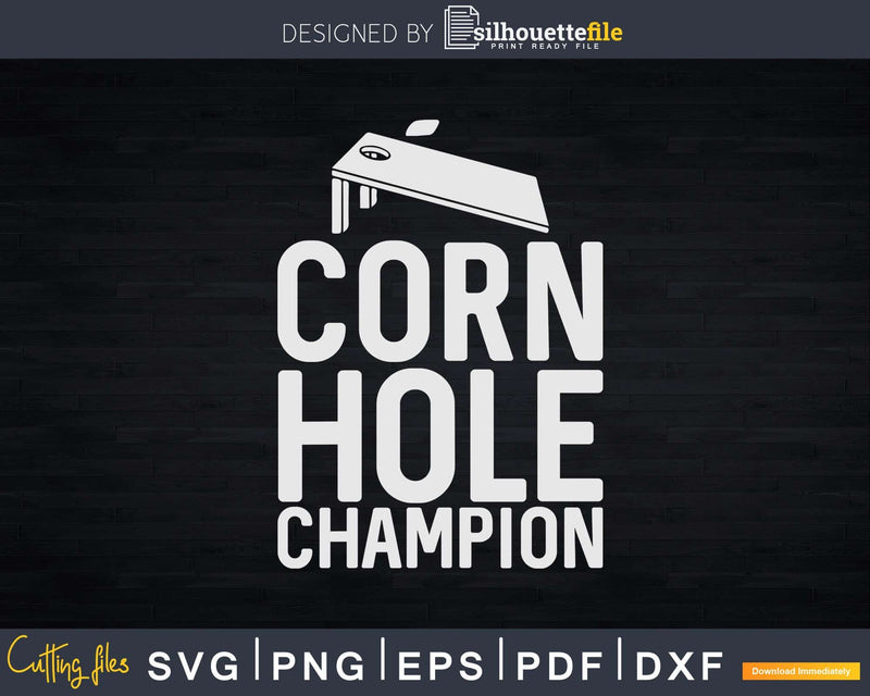 Cornhole Champion Trophy Svg Dxf Cut Files