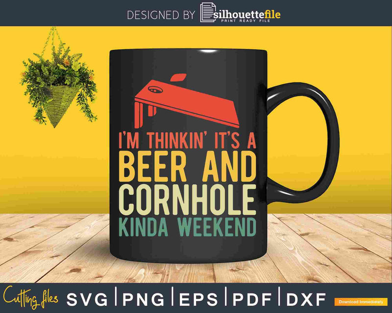 Cornhole Funny Vintage Retro And Beer Svg Dxf Cut Files