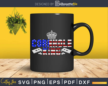 Cornhole King Svg Dxf T shirt Design