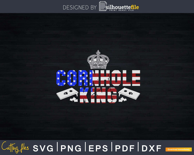 Cornhole King Svg Dxf T shirt Design