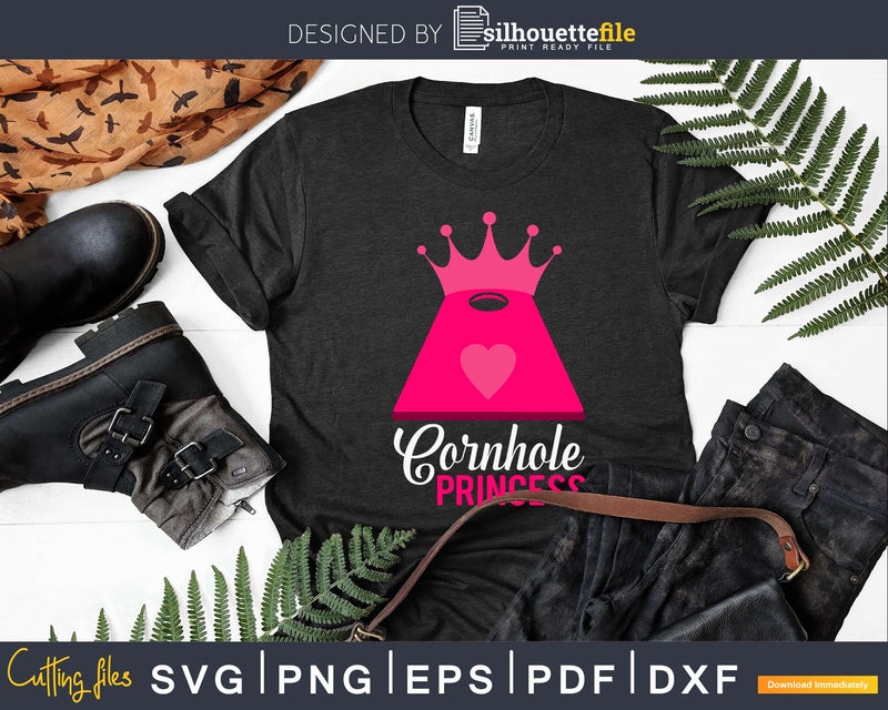 Cornhole Princess Backyard Tournament Svg Dxf Png Cricut