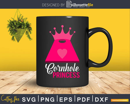 Cornhole Princess Backyard Tournament Svg Dxf Png Cricut