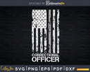 Correctional Officer Thin Silver Line Vertical American