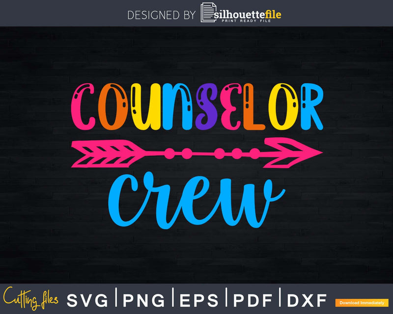 Counselor Crew Svg School Designs Cricut Silhouette Cut