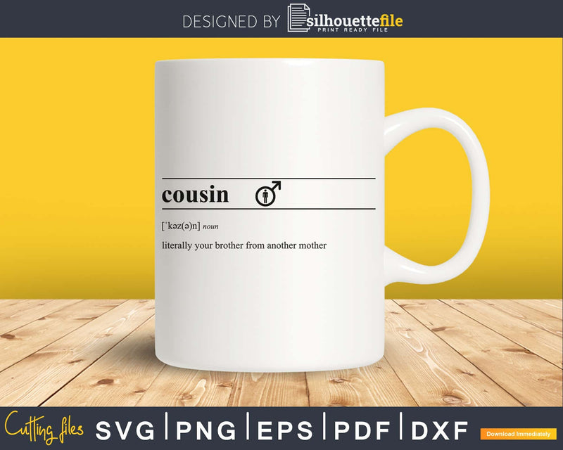 Cousin definition svg printable file