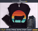 Cow Retro Style digital craft svg png cut design files