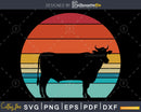 Cow Retro Style digital craft svg png cut design files