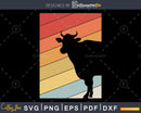 Cow vintage Retro Style svg png digital cut design files