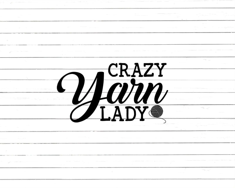 Crazy Yarn Lady Svg Png Cut Files