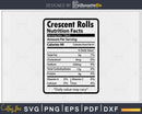 Crescent Rolls Nutrition Facts Funny Thanksgiving Christmas