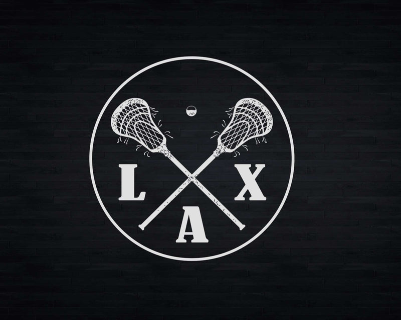 Crossed Lacrosse Sticks And Ball Svg Png Digital Cut Files