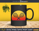 Crossed Tennis Racquets Retro 80s Sun Vintage Graphic svg