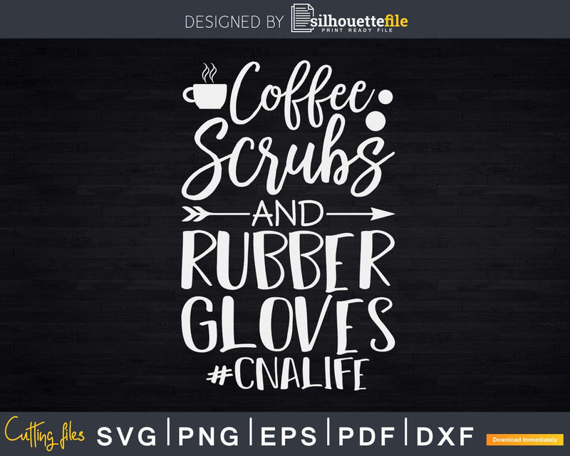 Cup of a coffee Scrubs and Rubber Gloves Svg T-shirt Design