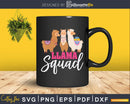 Cute Llama Squad Shirt Retro 80s Style Svg Funny Cut Files
