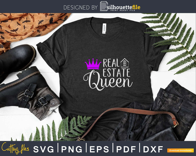 Cute Realtor Real Estate Queen Svg Dxf Cut Files