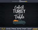 Cutest Turkey at the Table Truck Svg Png Cut File