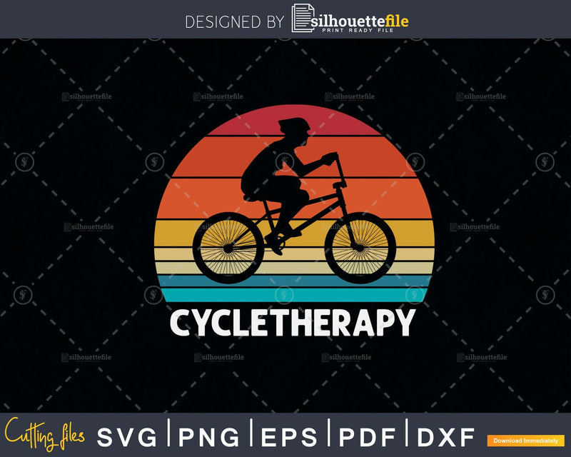 Cycle-therapy Funny Cycling Mountain Biking Cyclists svg