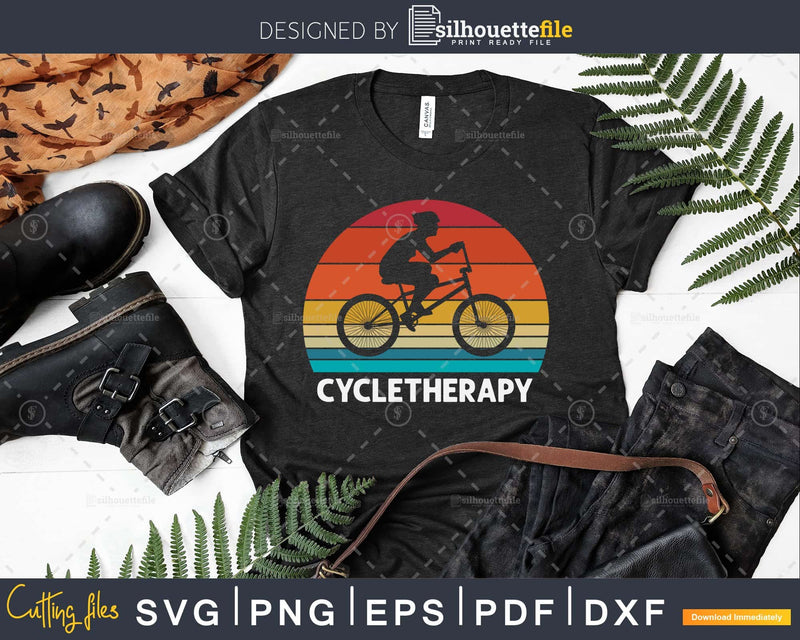 Cycle-therapy Funny Cycling Mountain Biking Cyclists svg