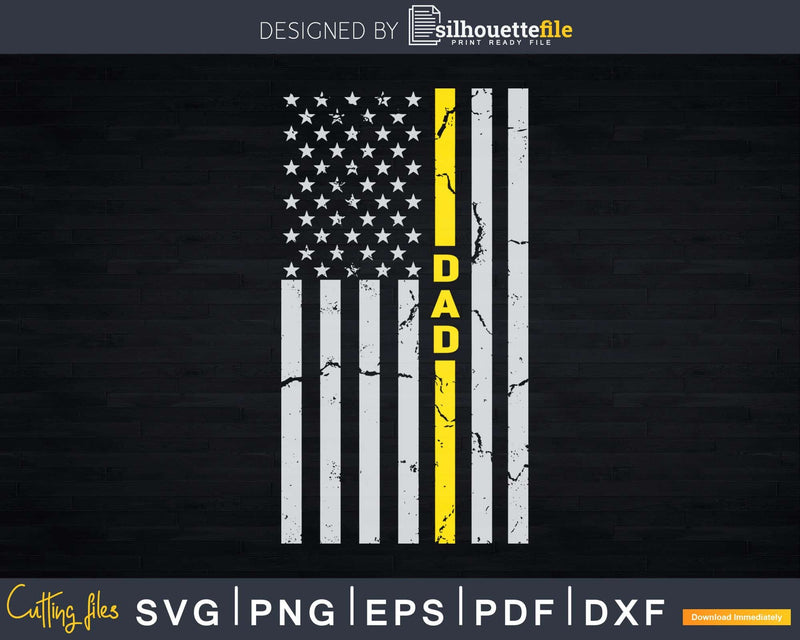 Dad Emergency Dispatcher American Flag 911 Operator Svg