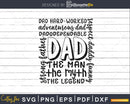 Dad Typography Subway Art Fathers Day Svg cut files