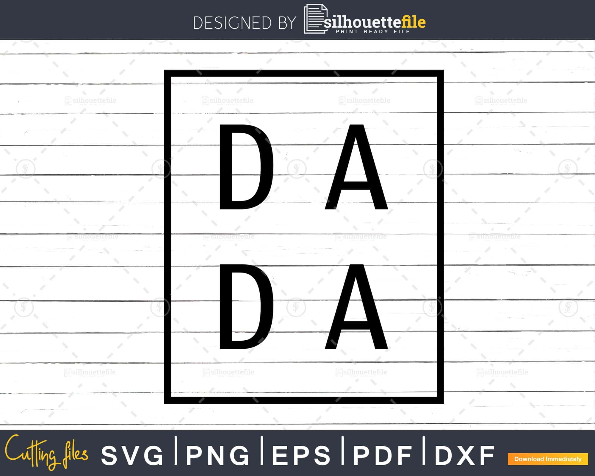 DADA svg, dxf, eps, png Cut File For Cricut Vinyl Cutter | Silhouettefile