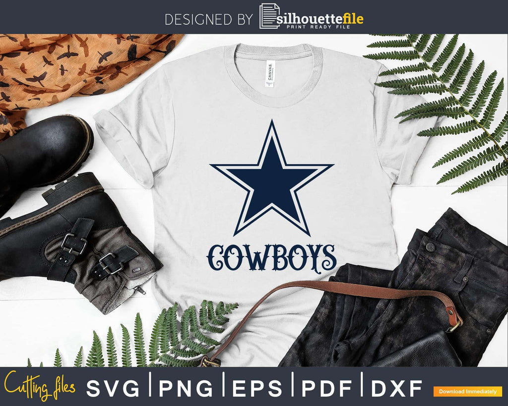 NFL Dallas Cowboys SVG Black Girl Football Team Cutting Files