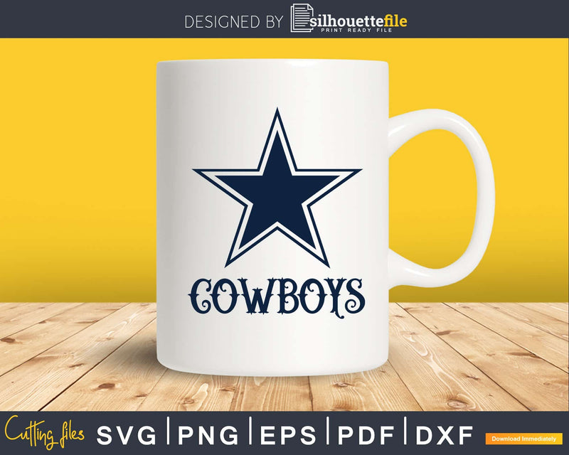 This Girl Loves Cowboys SVG, PNG, EPS, dxf, jpg files for Cricut or  Silhouette