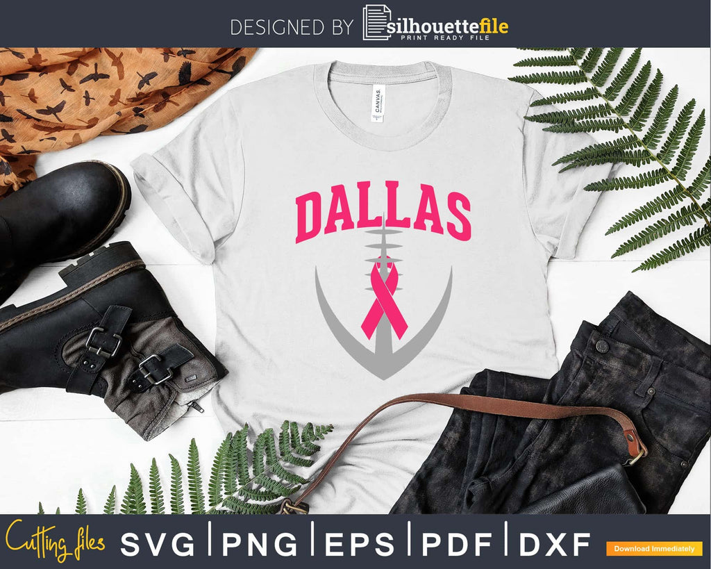 Dallas Football Breast Cancer Awareness SVG PNG Files – creativeusarts