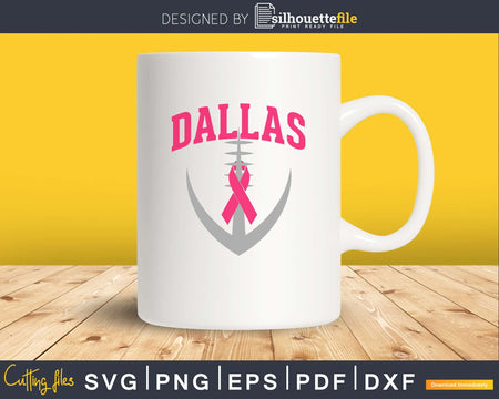 Dallas Football Breast Cancer Awareness svg png dxf cutting