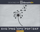 Dandelion Paw Print cat dog svg cricut cut digital files