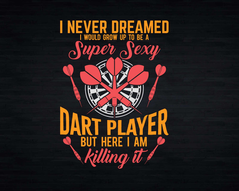 Dart Player Funny Darts Throwing Svg Png Cricut Files