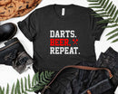 Darts Beer Repeat Dart-Player Funny Drinking Svg Png Cricut